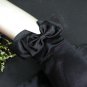 8" Wrist Wedding Gloves,Butterfly Tie Satin Beaded Bridal Gloves Accent 10
