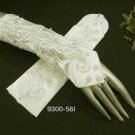 11.5" Satin Pearl Elbow ivory Wedding Gloves,French lace Fingerless bridal Gloves 56i