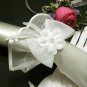 11" ivory wrist bridal gloves,sheer organza floral pearl wedding gloves 2i