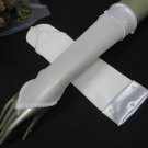 11"satin fingerless white bridal gloves,fancy nylon pearl wedding gloves 37w