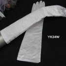 15.5" elbow white bridal gloves,elegnace satin embroidery fabric wedding gloves 34w