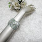 Sparkling Stretch Rhinestone Wedding Pageant Bridal Bracelet silver cone woman accessories cb3