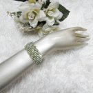 Sparkling Stretch Rhinestone Prom Wedding Pageant Bridal Bracelet rhodium cone woman accessories cb8