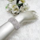 Sparkling Stretch Rhinestone Prom Wedding Pageant Bridal Bracelet Cone woman accessories cb12