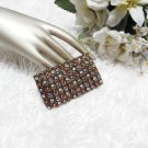 Colorful Bronze Sparkling Stretch Rhinestone Prom Wedding Pageant Bridal Bracelet JT1