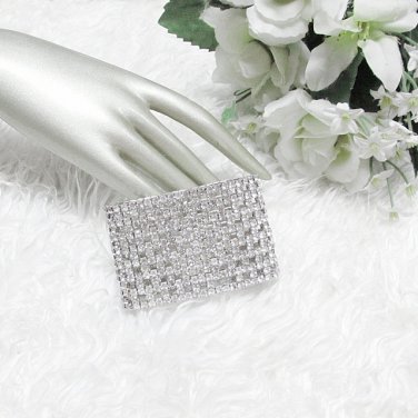 Sparkling Stretch Rhinestone Prom Wedding Pageant Bridal Bracelet woman accessories JT8
