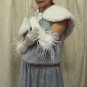 15" bride bridesmaid elbow glove satin rhinestone ivory ostrich wedding gloves 5i