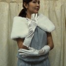 13" bride bridesmaid elbow glove satin ivory rhinestone wedding gloves 94i