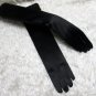 22" bride bridesmaid black long gloves ,satin plain wedding gloves 7bk