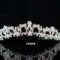 Bridal Queen Alloy Party Silver Elegance Rhinestone headpiece Tiara Crown 6089