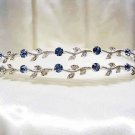 Bride, bridesmaid Wedding Alloy Blue Tiara Crystal Rhinestones Headband 534b