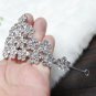 Bride, bridesmaid Wedding Floral Alloy Hair Comb Crystal Rhinestones Tiara 435