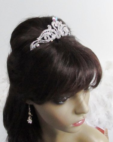 Bride, bridesmaid Wedding Elegant Alloy Hair Comb,Vintage style Crystal Rhinestones Tiara 8017
