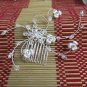 Bride, bridesmaid Wedding Elegant Alloy Hair Comb,Floral Crystal Rhinestones Tiara 1314