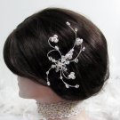 Bride, bridesmaid Wedding Elegant Alloy Hair Comb,Floral Crystal Rhinestones Tiara 1314