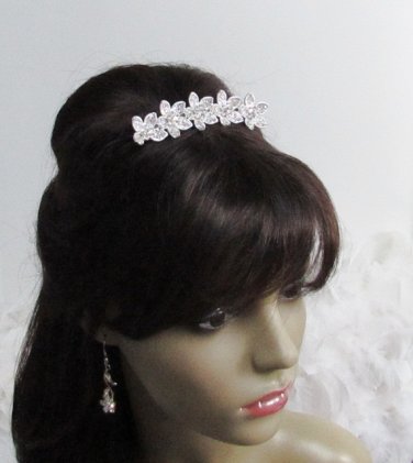 Bride, bridesmaid Wedding Elegant Alloy Hair Comb,Floral Crystal Rhinestones Tiara kc5