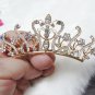Bride, bridesmaid Wedding Elegant Alloy Hair Comb,Golden vintage Crystal Rhinestones Tiara 758g