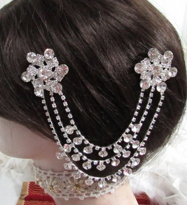 Bride, bridesmaid Wedding Elegant Alloy Hair Comb Pin,Sparkle Crystal Rhinestones Clip #1
