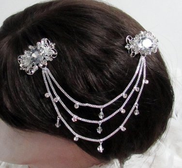 Bride, bridesmaid Wedding Elegant Alloy Hair Comb,Cute Butterfly Crystal Rhinestones Clip #1570