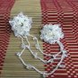Bride, bridesmaid Wedding Alloy Silver Hair Comb,Organza Floral Crystal Rhinestones Clip #1579