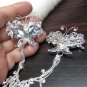 Bridal Tiara ,bridesmaid Wedding Silver Comb,Butterfly Crystal Rhinestones Bride Clip #1586