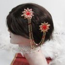 Bridal Tiara ,bridesmaid Golden Wedding Comb,Floral Crystal Rhinestones Bride Clip #1366r