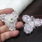 Bridal Tiara ,bridesmaid Golden Wedding Comb,Porcelain Floral Crystal Rhinestones Bride Clip #1596