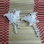 Bridal Tiara ,bridesmaid Wedding Silver Comb,Butterfly Comb,Rhinestones Pair Of Bride Clip #1768