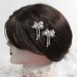 Bridal Tiara ,bridesmaid Wedding Silver Comb,Butterfly Comb,Rhinestones Pair Of Bride Clip #1767