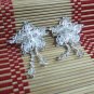 Bridal Tiara ,bridesmaid Wedding Silver Comb,Small Floral Comb,Rhinestones Pair Of Bride Clip #1770