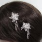 Bridal Tiara ,bridesmaid Wedding Silver Comb,Small Floral Comb,Rhinestones Pair Of Bride Clip #1770