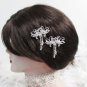 Bridal Tiara ,bridesmaid Wedding Silver Comb,Butterfly Comb,Rhinestones Pair Of Bride Clip #1774