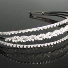 Bridal Tiara ,bridesmaid Wedding Comb,Bridal Twist layer Headband,Rhinestones Bride Headband #1252