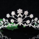 Fancy Floral Silver Bride Bridal tiara ,Bridesmaid Wedding Tiara,Bridal Tiara 774