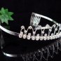 Chevron Silver Bride Bridal tiara ,Bridesmaid Wedding Tiara,Bridal Tiara 839