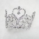 Elegant Bridal Tiara Wedding Princess Rhinestone Silver Bridal Small Crown,Bride Tiara 59g