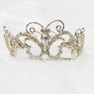 Elegant Bridal Tiara Wedding Princess Rhinestone Golden Bridal Small Crown ,Wedding Bride Tiara 56g