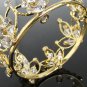 Pageant Bridal Tiara Wedding Princess Rhinestone Golden Bridal Crown Headband,Bride Tiara 70g