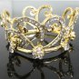 Sweetheart Bridal Tiara Wedding Princess Rhinestone Golden Bridal Crown Headpiece,Bride Tiara 104g