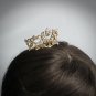 Bridal Tiara Wedding Rhinestone Golden Sweetheart Bridal Small Crown Headpiece,Bride Tiara 112g