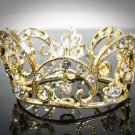 Bridal Tiara Wedding Rhinestone Golden Sweetheart Bridal Small Crown Headpiece,Bride Tiara 113g