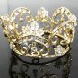Bridal Tiara Wedding Rhinestone Golden Sweetheart Bridal Small Crown Headpiece,Bride Tiara 113g