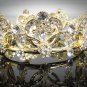 Bridal Tiara Wedding Rhinestone Golden Sweetheart Bridal Small Crown Headpiece,Bride Tiara 121g