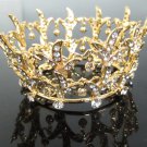 Bridal Tiara Wedding Rhinestone Golden Alloy Bridal Small Crown Headpiece,Bride Tiara 122g