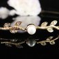 Bridal Wedding Rhinestone Tiara,Alloy floral Golden Floral Bridal Headband ,Bride Tiara 532g