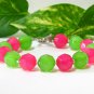 handmade colorful acrylic plastic bead open end bracelet#1324