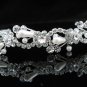 Bridal Wedding Tiara,Elegant Silver Crystal Pearl Swarovski Bride Headband tiara 317