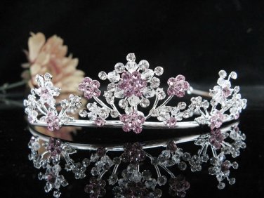Sparkle Wedding Tiara,Elegant Princess Silver Swarovski Bride Bridal tiara 494