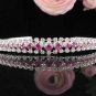 Sparkle Pink Wedding Headband,Elegant Princess Silver Rhinestone Bride Bridal tiara 3667p