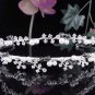 Sparkle Wedding Tiara,Elegant Princess Silver Twin Vine Rhinestone Bride Bridal tiara 4054bk